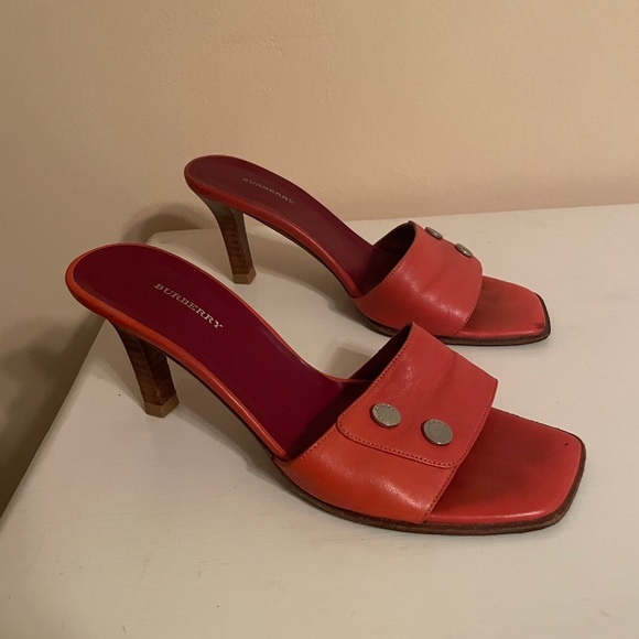 Burberry burnt orange sandal heels size 36 - Picture 6 of 7